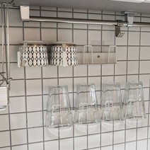 코지글로우 코지글로우 벽걸이 컵거치대 머그 컵 걸이 홀더 커피잔 무타공 정리대 건조대, 화이트, 4P