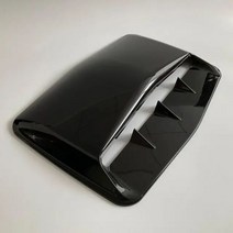 범용 자동차 공기 배출구 후드 탄소 섬유 보닛 베이스 장식 커버 테이프 외부 후드 자동차 공기 흡입 스쿠프 액세서리, black