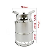 Lixada 스테인레스 스틸 나무 스토브 휴대용 경량 알코올 스토브 가스 버너 요리 피크닉 바베큐 캠핑 장비 가스 스토브, Y15503, 협동사