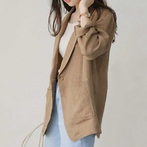 여성 간절기룩 캐주얼 마이 베이지 자켓 코디 패션 데일리자켓 룩 베이지자켓코디 루즈핏긴팔