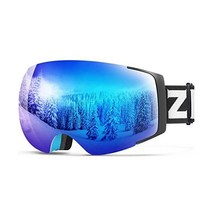 ZIONOR X4 스키 고글 마그네틱 렌즈 스노보드 남성 스노우 성인용, A2-lagopus X4 블루 프레임 Revo