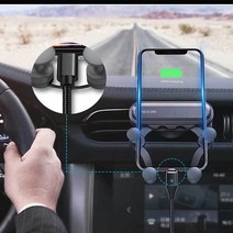 차량용 송풍구 휴대폰 집게식 무중력 거치대 벤츠 K5 쏘렌토 BMW 레이 스파크 GV80, 레드