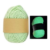 자이언트얀 벨벳 두꺼운털 페브릭 가방 DIY 뜨개질 새로운 야광 기능성 원사 글로우 다크 폴리에스터 청키, 한개옵션1, 02 Green