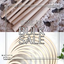 마타타 기획 판매 마크라메 재료 드림캐쳐 DIY 우드링 및 목봉 벌크, [벌크]우드링 지름:22cm - 6개
