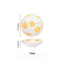 북유럽 스타일 디너 접시와 요리 오렌지 홈 세라믹 식기 국수 그릇 베이킹 트 만두 접시, [07] 7Inch Lace Plate