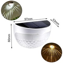 태양 광 led 여름 야외 벽 램프 에너지 정원 램프 방수 태양열 램프 안뜰 정원 장식 빛, 1 개, 백색광