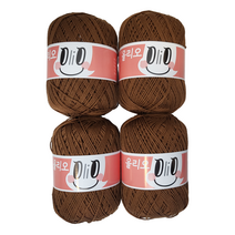 울클럽 모티브 토트백 만들기 DIY 올리오실 4볼세트, 718 카라멜