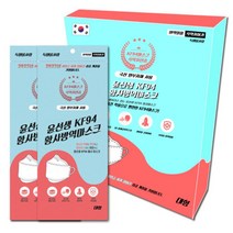 윤선생 KF94 마스크 대형 화이트 3D 입체형 25매입 100매, 4팩