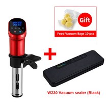 사무용난로 발난로 캠핑난로 BioloMix-3 세대 수스 비데 요리기 스마트 와이파이 제어 1200W 침수 순환기, Red N black vacuum_CHINA | UK