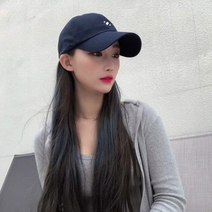 남자 여자 빅사이즈 깊은 볼캡 남색 얼굴작아보이는 투에스핏 셀럽 대두 모자