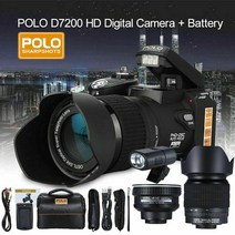 카메라 원래 d7200 33mp 디지털 dslr 0.5x 광각 렌즈 + 24x 망원 +, 손전등으로, 없음