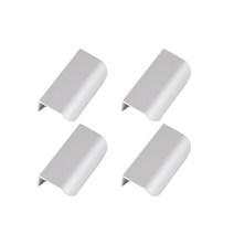 가구손잡이 히든 서랍 붙박이장 싱크대 플랩 손잡이 전면고정, 02. 플랩손잡이 실버- 중 (4개입)