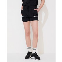 22SS [IN-COURSE]블랙 [SET-UP] 여성 타슬란 로고 하프 팬츠 HWPA2B980BK