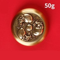 필방 서예 용품 조각 황동 종이 무게 휴대용 가십 문진 금속 브러시 그림 문진 금속, p 상자 포함 44x14mm