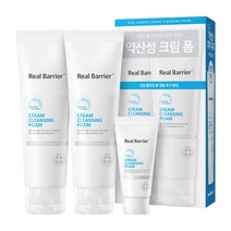[리얼베리어] (NEW)크림 클렌징 폼 120mlx2, 1개 세트