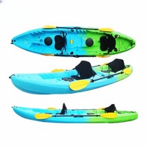 두꺼운 플라스틱 3 인용 보트 더블 카약 카누, B