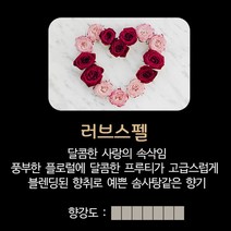 센테이션 메탈 아이원 차량용 방향제 향리필 스틱 디퓨저, 러브스펠향 리필