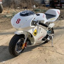 해외제품미니 오토바이 전기 미니 바이크 소형 스쿠터 49cc 스포츠 이륜차 2021신형 (제작상품), 램프 장착 컬러 비고