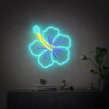 네온사인 간판 홈바 플라워 네온 사인 맞춤형 행성 LED 조명 벽 아트 장식 웨딩 파티 선물 소녀 십대 침실 야간 램프 생일, 4.Style 6 - 15 inch