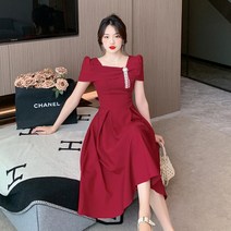 진짜 샷 새로운 스타일 작은 웨딩 토스트 드레스 신부 약혼 드레스 여성을위한 프랑스 하이 엔드 이브닝 드레스