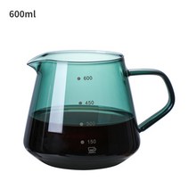 드립 커피 포트 유리 범위 서버 주전자 브루어 바리스타 퍼콜레이터, 600mlPot02