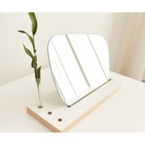 두께있는 무프레임 디자인 화장대 거울+받침세트(6종) 학생용 예쁜 수납 큰, 어니스트/받침 월넛