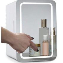 8L 거울 미러 화장품 냉장고 뷰티 보관함 가정용 미니냉장고, 8L 미러밴드 LED램프 호주게이지