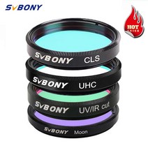 SVBONY 망원경 필터 1.25 'uhc + CLS + Moon + UV/IR 컷 필터 천문학 망원경 단안 천문 관측을위한 설정, 필터 세트