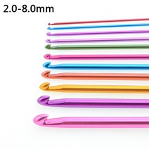 11 개/대 크로 셰 뜨개질 후크 바늘 세트 여러 가지 빛깔의 알루미늄 후크 키트 뜨개질 도구 액세서리 색상 랜덤