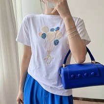 2022 스팽글 자수 반팔 티셔츠