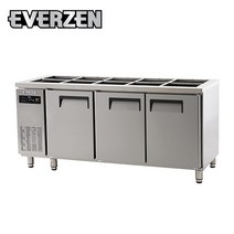 에버젠 간냉식 받드테이블(1800) 3도어 UDS-18RBDE-NSV 반찬냉장고 올스텐 디지털, 1층까지 배송