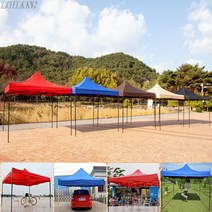 LOHANS 천막 지붕 커버 실내 실외 야외 축제 행사용 바람막이 그늘막 캠핑 테라스 포장마차 옥상, 지붕 2m X 2m, 블랙