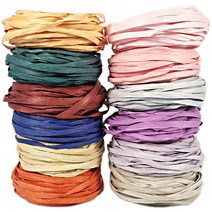 평평한 지끈 종이끈 4mm x 6.5M 20색상, 고동색