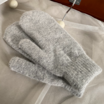 두봄 울 기모 따뜻한 데일리 겨울 방한 벙어리 털장갑