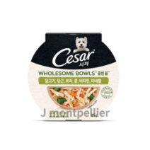 시저 성견용 홀썸볼 닭 당근 보리 콩 습식사료, 6종 함유(닭+당근+보리+콩+비타민+미네랄), 85g, 60개