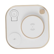 WJSHOP 무선 충전 패드 여러 3개 장치용 Qi 무선 충전기 스테이션 Qi 폰용 매트, 기타, ABS 및 전자 부품, 4 1 화이트