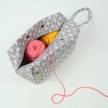 [앵콜스] [패브릭 뜨개 보조가방] 뜨개프로젝트 파우치 뜨개가방, 패브릭 뜨개 보조가방