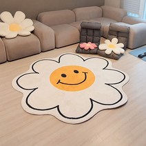 데이지러그 대형 스마일러그 꽃 카페트 120cm 180cm 거실 주방 침실 욕실 대형러그남녀노소 종교불문 모두가 좋아하는 신기한 뭉방구, 스마일러그 180cm