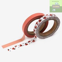 디자인 빈티지 슬림 마스킹 테이프 2p Lady bird, 상세페이지 참조