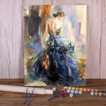 DIY 피포페인팅 유화 그리기 명화 그림발레 여자 DIY 페인트 숫자 세트 아크릴 50*70 보드 수제 아이 수공, 01 HMA46676_09 42 colors 50x70