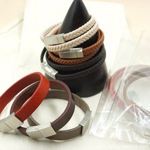 가죽팔찌 DIY키트 가죽팔찌만들기재료, 디자인1번, 05.레드