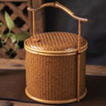 3241050 죽예 옻칠 손잡이 높은 병차 케이스 23cm x 35cm, 단품