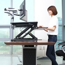 카멜마운트 PSW-V 수동대형 서서일하는 스탠딩책상, 1개, 블랙