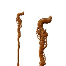 어르신 지팡이 목련 스틱 고무패킹 복숭아나무 고급선물 미끄럼방지 93x12cm, 단품