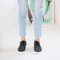 남자 원단 플랫슈즈 잔체크 하운드투스 트레이닝화