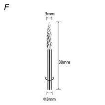 3x3mm 금속 드로잉 텅스텐 카바이드 밀링 커터 로터리 도구 버 CNC 조각 연마 가공, [04] double E