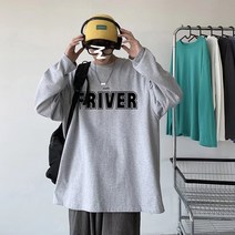 티셔츠 남 긴팔 이너 한국판 봄가을 레깅스 ins 항구 바람 위에 루즈한 가을 맨투맨