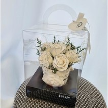 [런칭이벤트]샤넬장미 꽃바구니/고급 케이스포장, 화이트