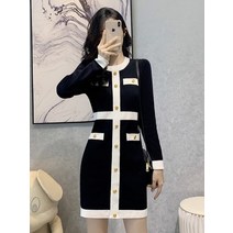 2023 써스데이 아일랜드 하라주쿠 스타일 원피스 우아한 니트 스웨터 미니 드레스 패치 긴