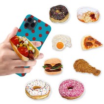 도넛 피자 핫도그 푸드 디자인 아크릴 그립톡 핑거톡 스마트톡 휴대폰거치대, 1개, 치킨